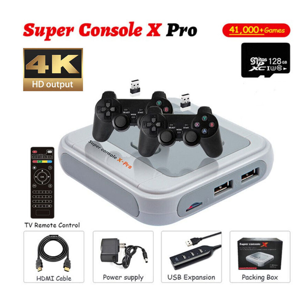 Retro Mini Console de Videogame, WiFi, Super Console X Pro, TV 4K